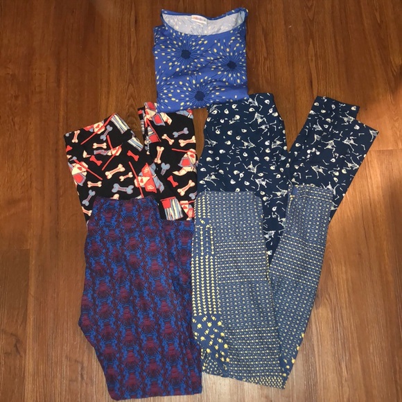 Lularoe bundle- OS Leggings and XS Julia Dress - Picture 1 of 6